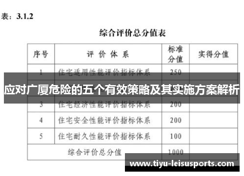应对广厦危险的五个有效策略及其实施方案解析
